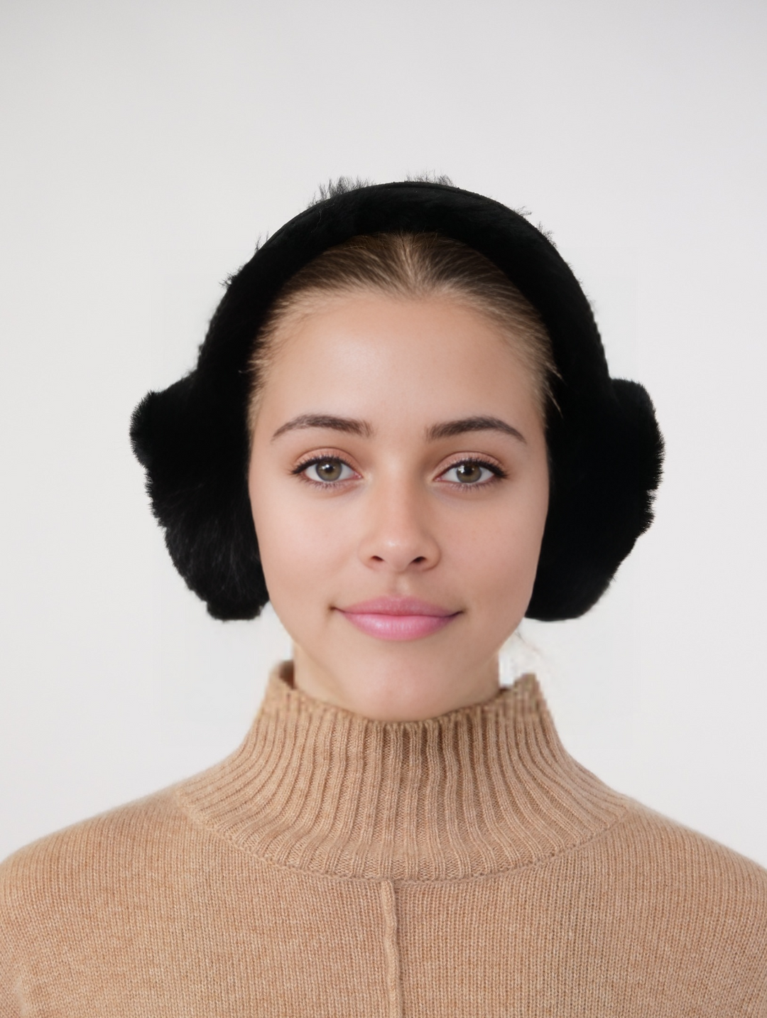 ZXM-207 Ear Muffs - Suede Lamb - Women - Black