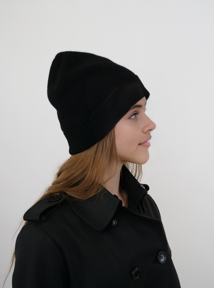 SY-HT2402F Hat - 100% PureCashmere - Accesories - Black