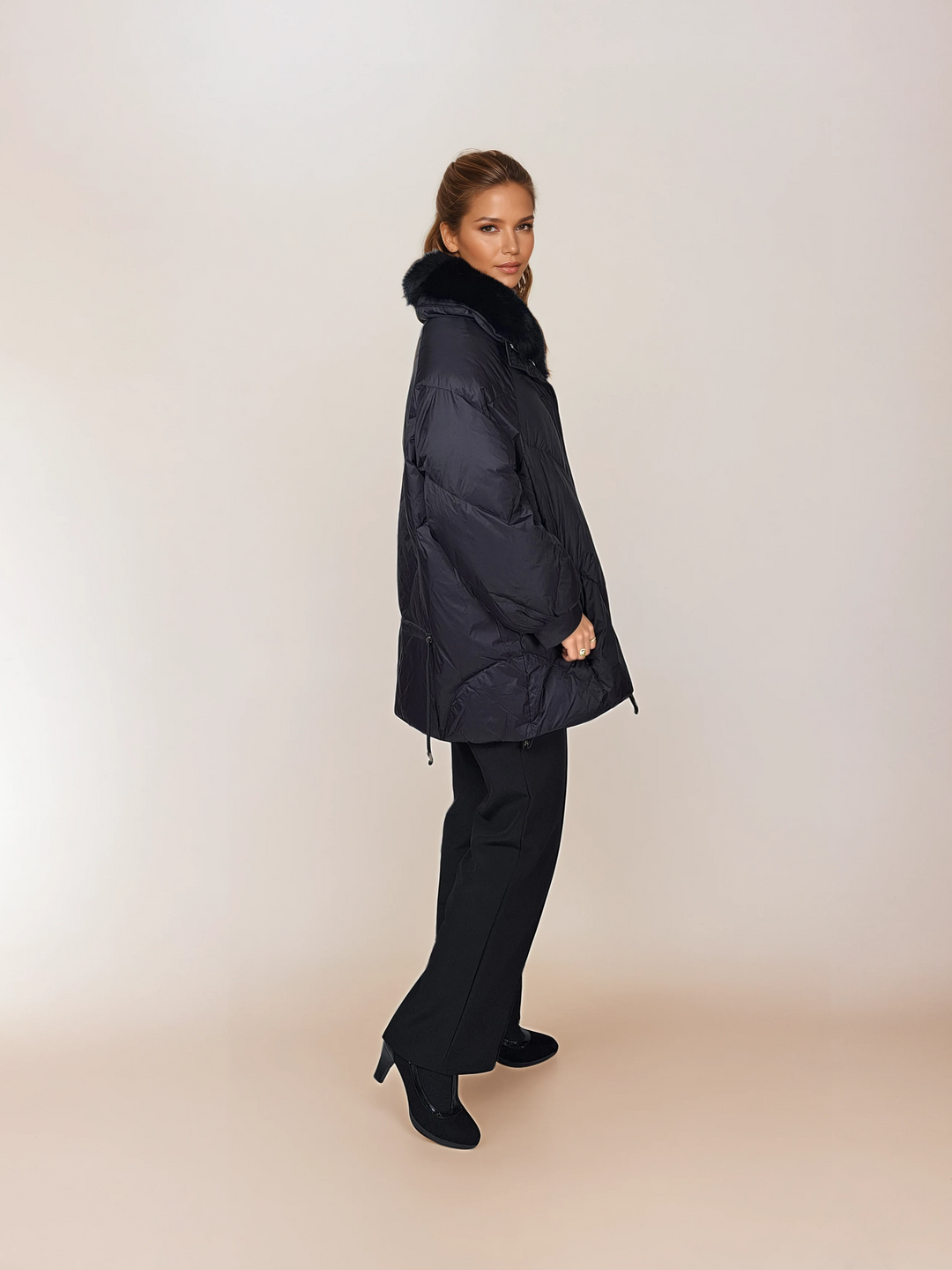 Elfenben, 80 cm. - Down - Dam - Svart