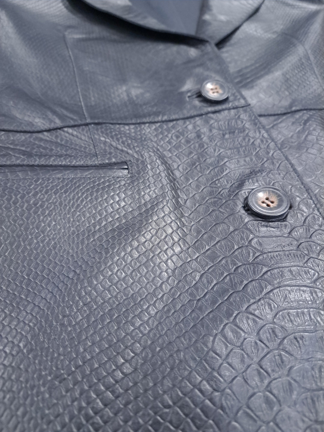 Lia Blazer, 62 cm. - Collar - Lamb Leather - Women - Black