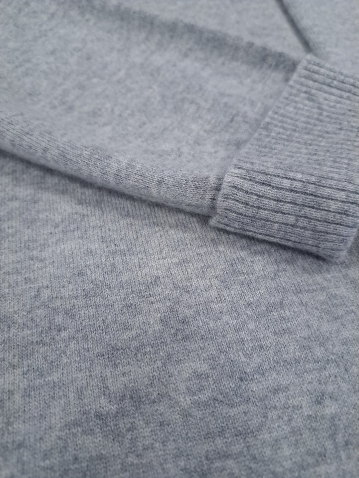 SY-25005 lång kofta - 100 % ren kashmir - dam - grå