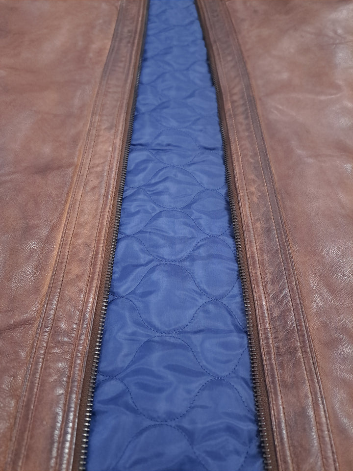 Brenton - Long - Lamb Polish Nappa Leather -Man - Copper Brown