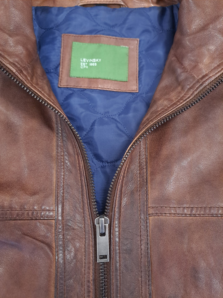 Brenton - Long - Lamb Polish Nappa Leather -Man - Copper Brown