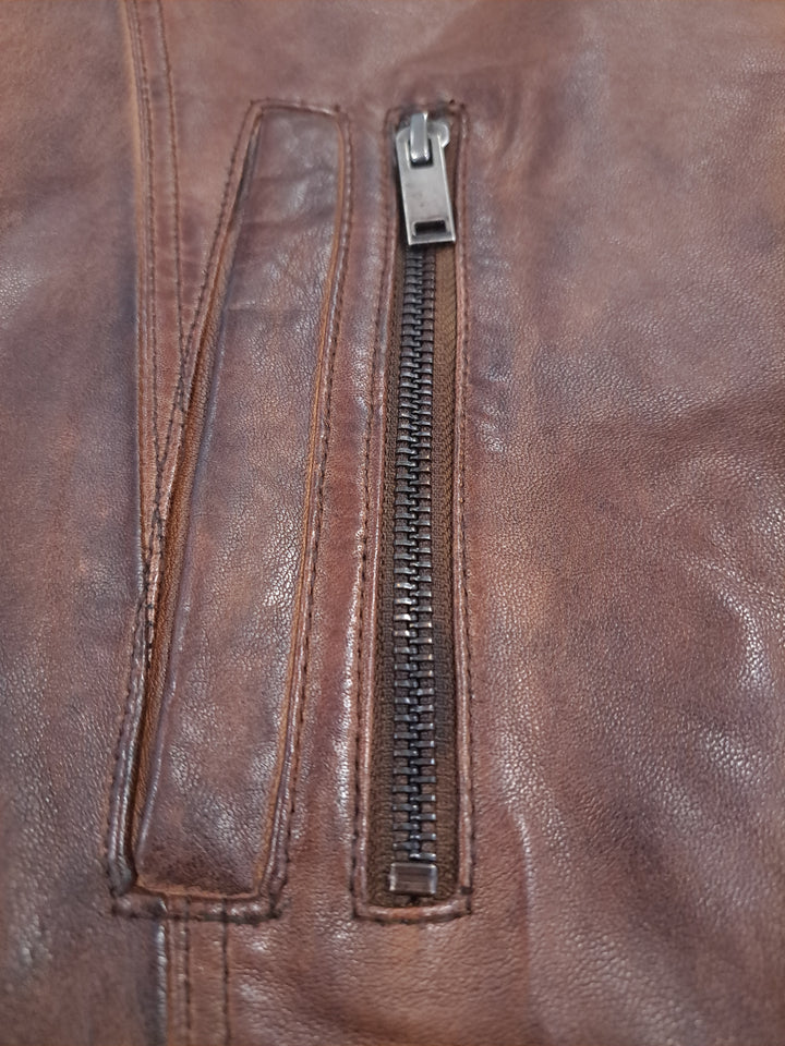 Brenton - Long - Lamb Polish Nappa Leather -Man - Copper Brown