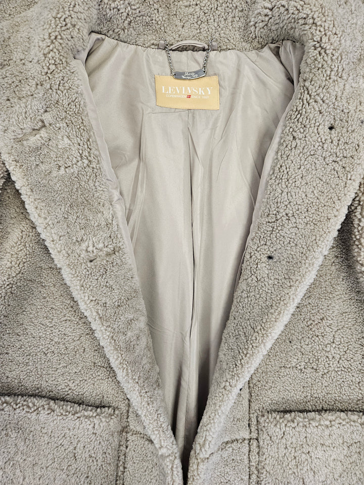 Jinane, 85 cm. - Curly Lamb - Damen - Grau