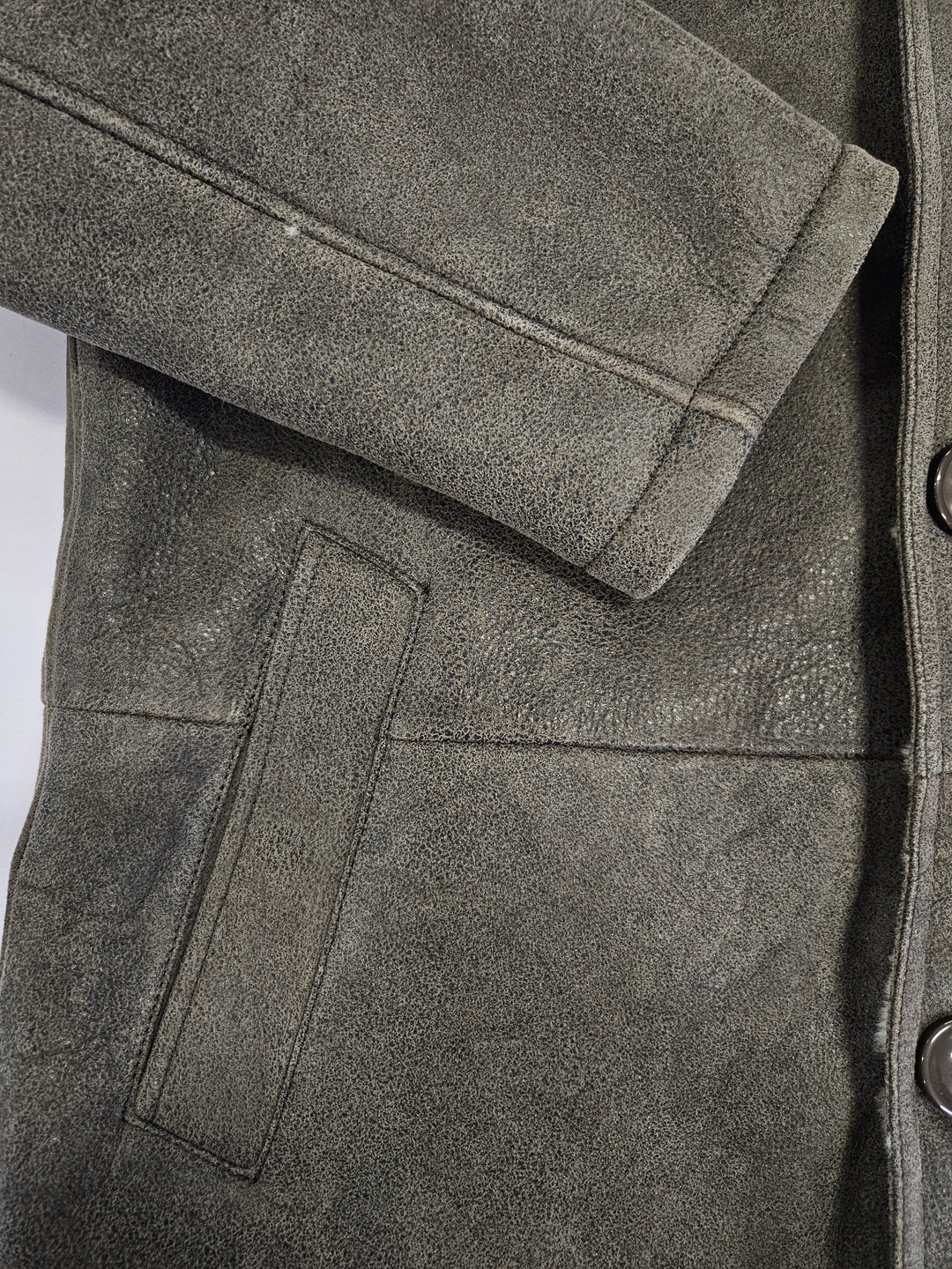 Carlo, 100 cm. - Collar Nappa Lamb Crack Washed - Man Dark Brown