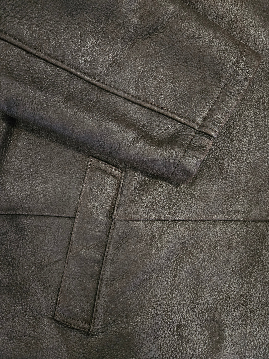 Wagenheber, 80 cm.  - Nappa Lamb Crack - Mann - Braun