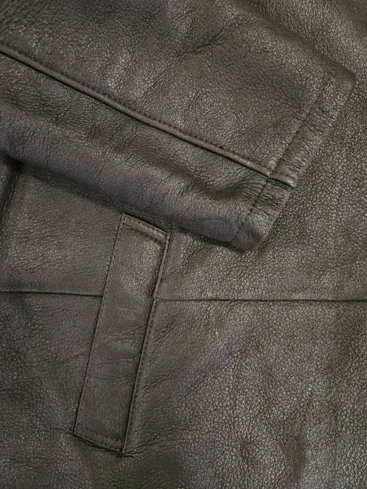 Wagenheber, 80 cm.  - Nappa Lamb Crack - Mann - Braun