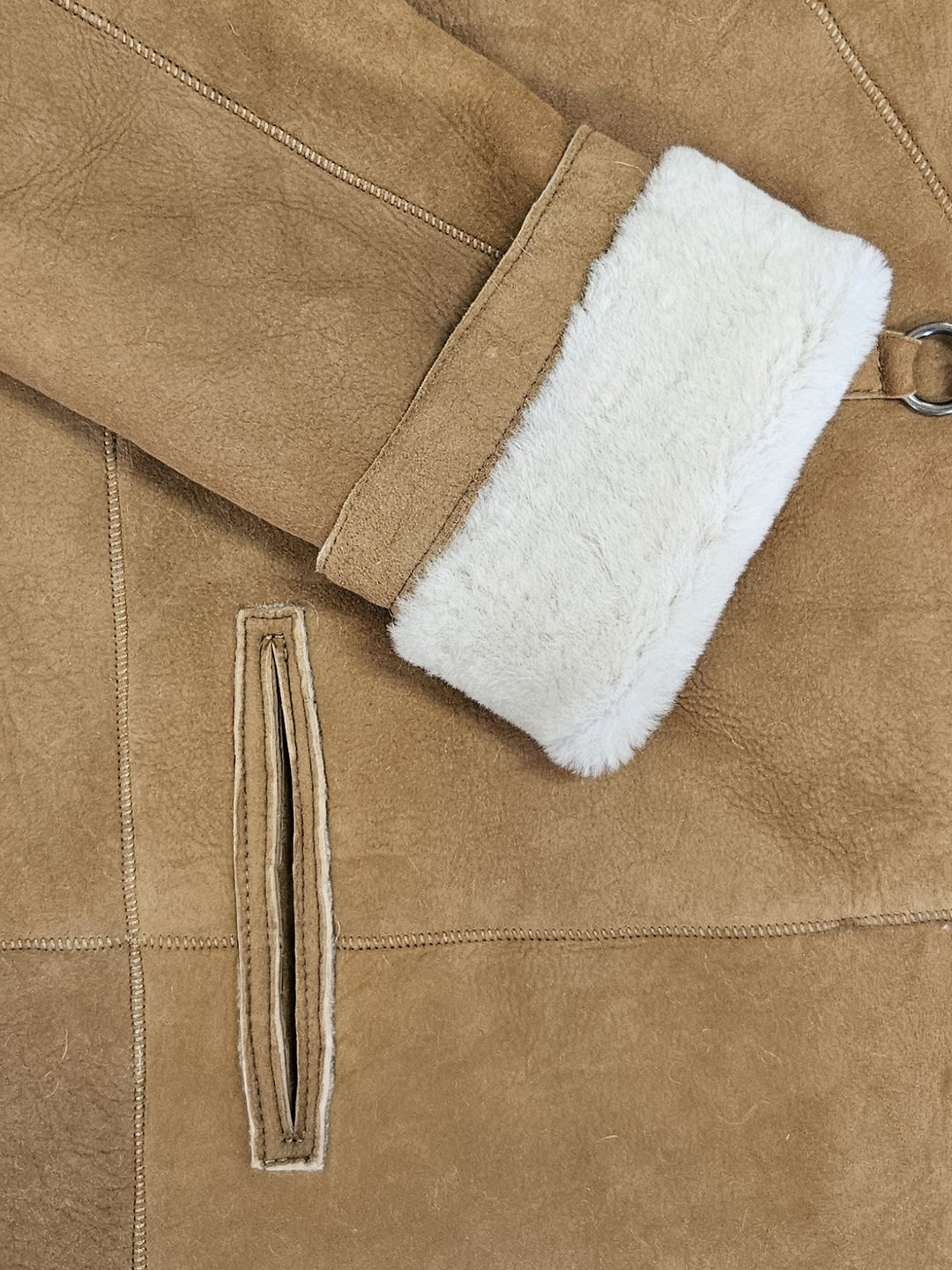 969, 90 cm. - Hood Suede Lamb - Women Cognac