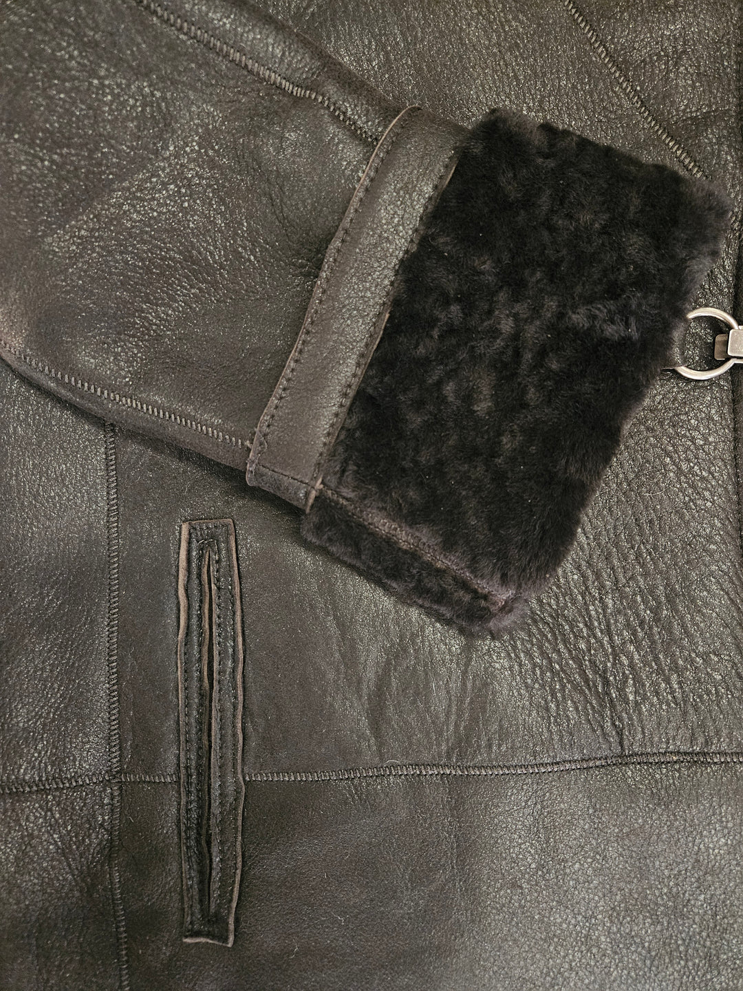 969, 90 cm. - Huva - Nappa Lamb Crack - Dam - Brun / Lamme Pels - Levinsky – Kvinde