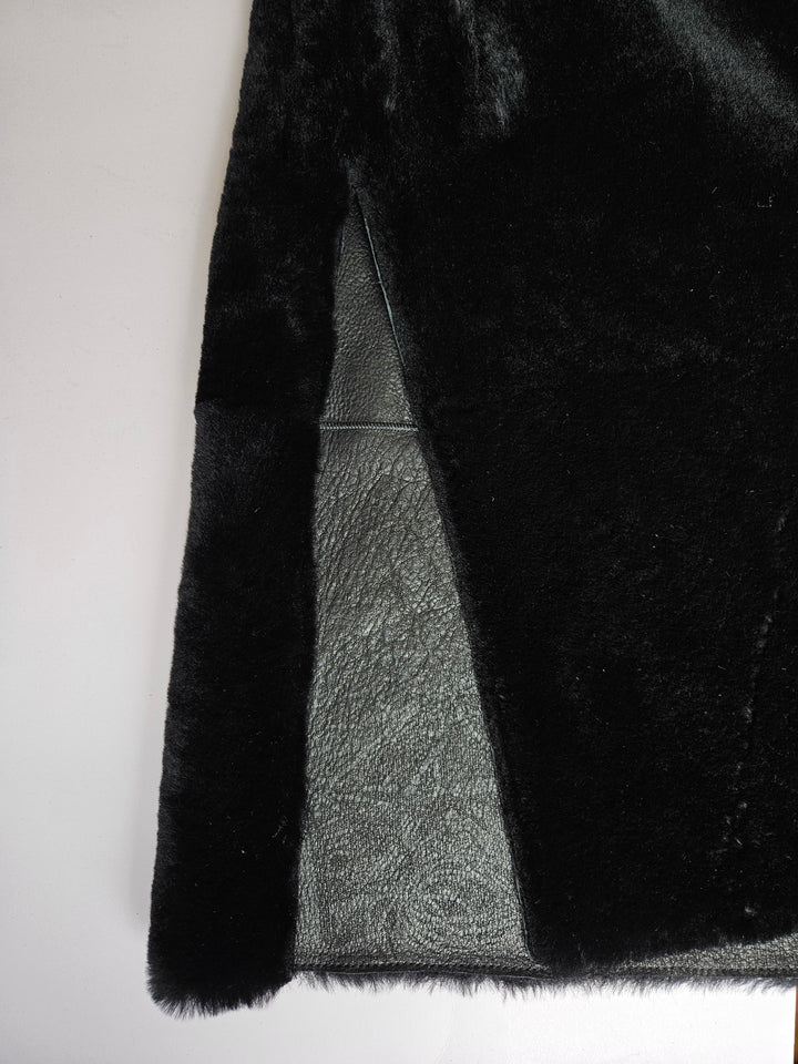 Jamie, 105 cm. - Krage - Nappa Lamb - Dame - Svart