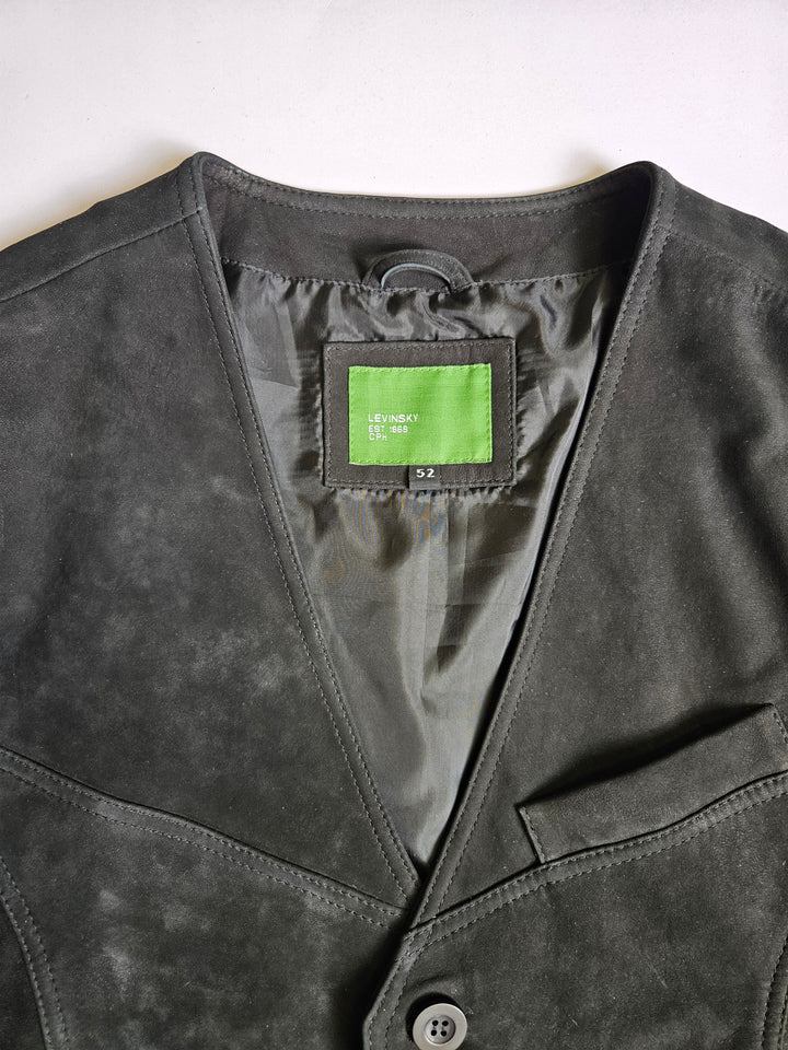 Ny Vest 906 - Lamme Nubuk Læder - Mand - Sort