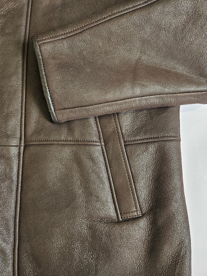 Kamil, 80cm Nappa Lamb Crack - Man Dark Brown