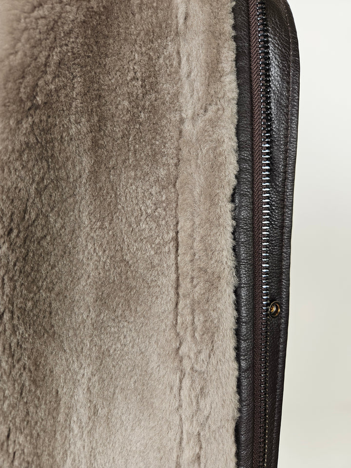 Kamil, 80cm Nappa Lamb Crack - Man Dark Brown
