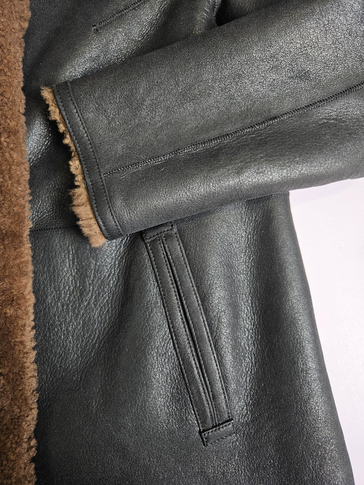 Aspen 125 cm Nappa Lamb Crack Washed -Women Black
