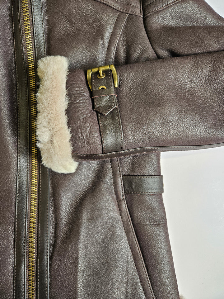 Sacha 59 cm Nappa Lamb Crack Washed -Women Dark Brown