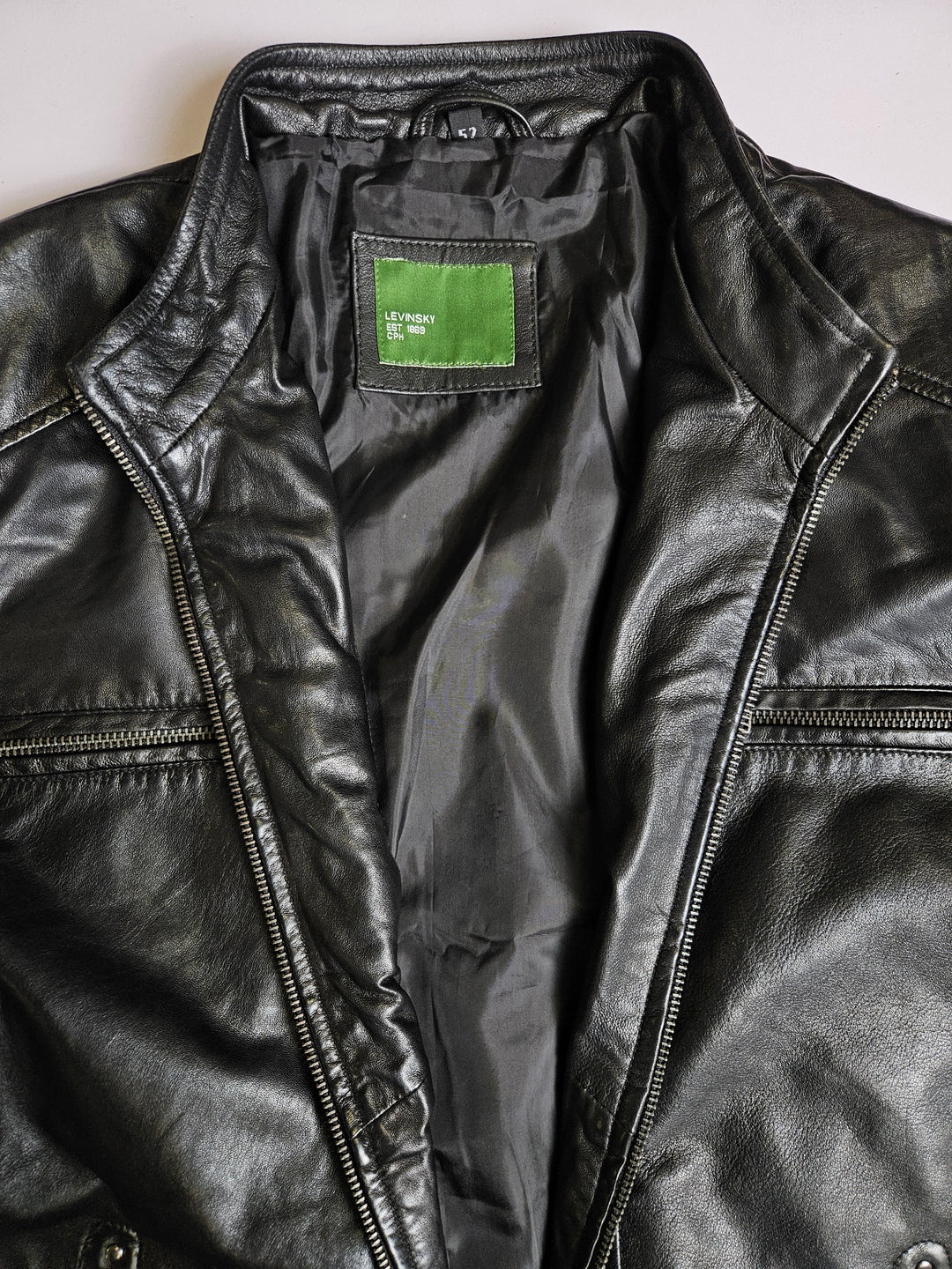New Victor Lamb Polish Nappa Leather -Man Black