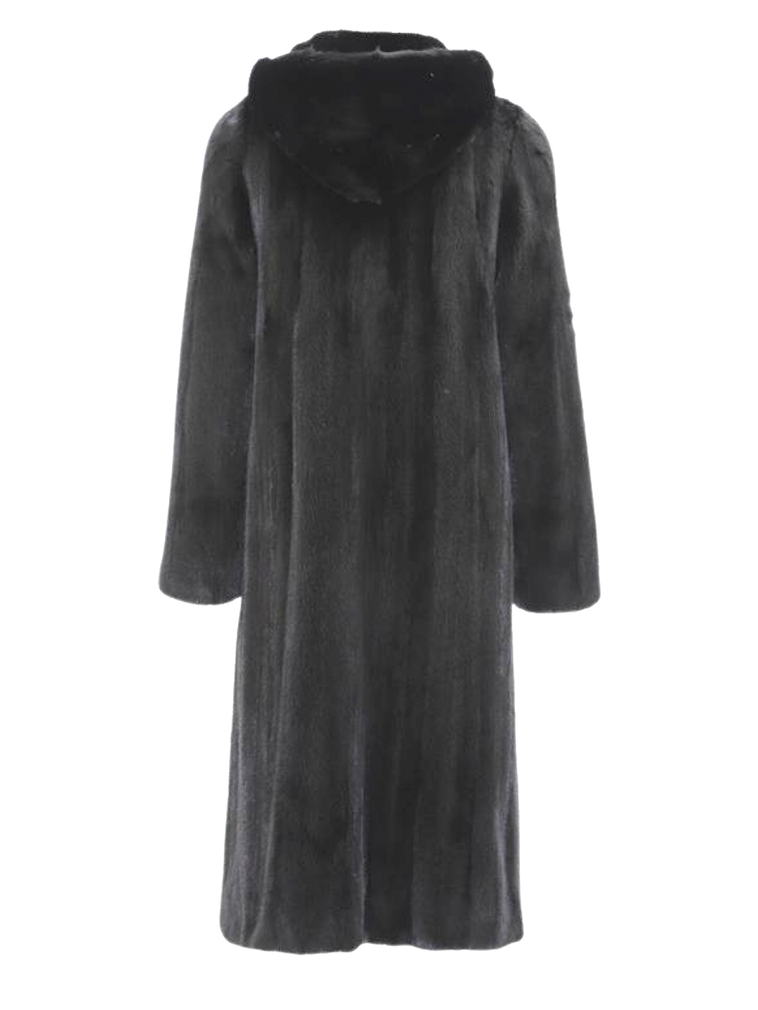 Sabine, 110 cm. - Hood - Mink farvet - Kvinder - Sort