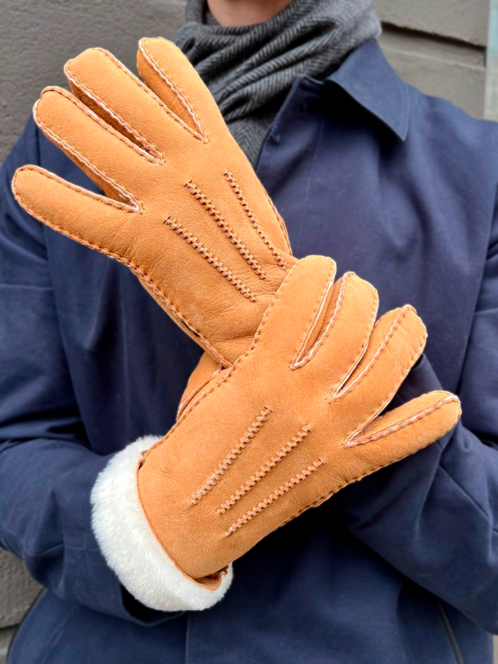 Gants de shearling ZXM-010 - Camel