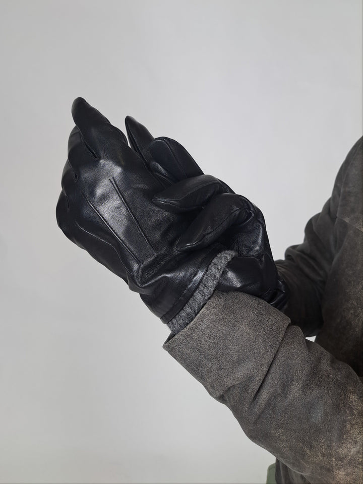 3230 Handske - Lamme Slink Læder - Tilbehør - Sort
