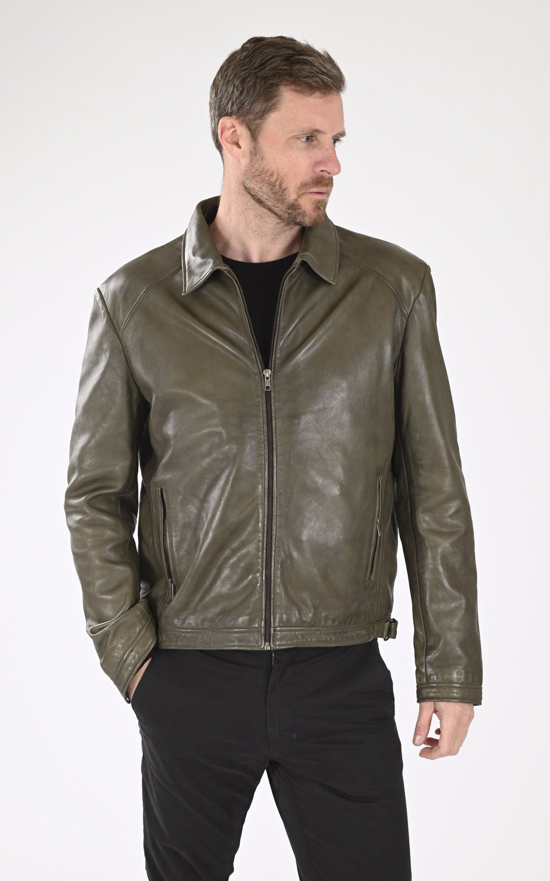 A "IVAR" Kaki La Canadienne Blouson Homme closed photo
