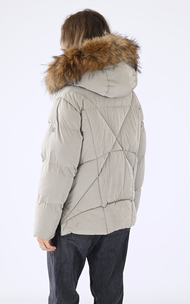 A "SNOW 515" Kaki Clair Blonde n°8 Ves Doudoune Femme back photo