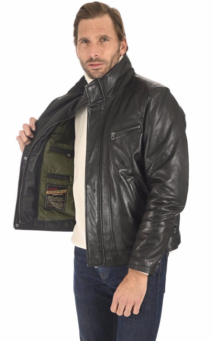 A "FALCONERO 100737" Noir Daytona 73 Blouson Homme interior photo