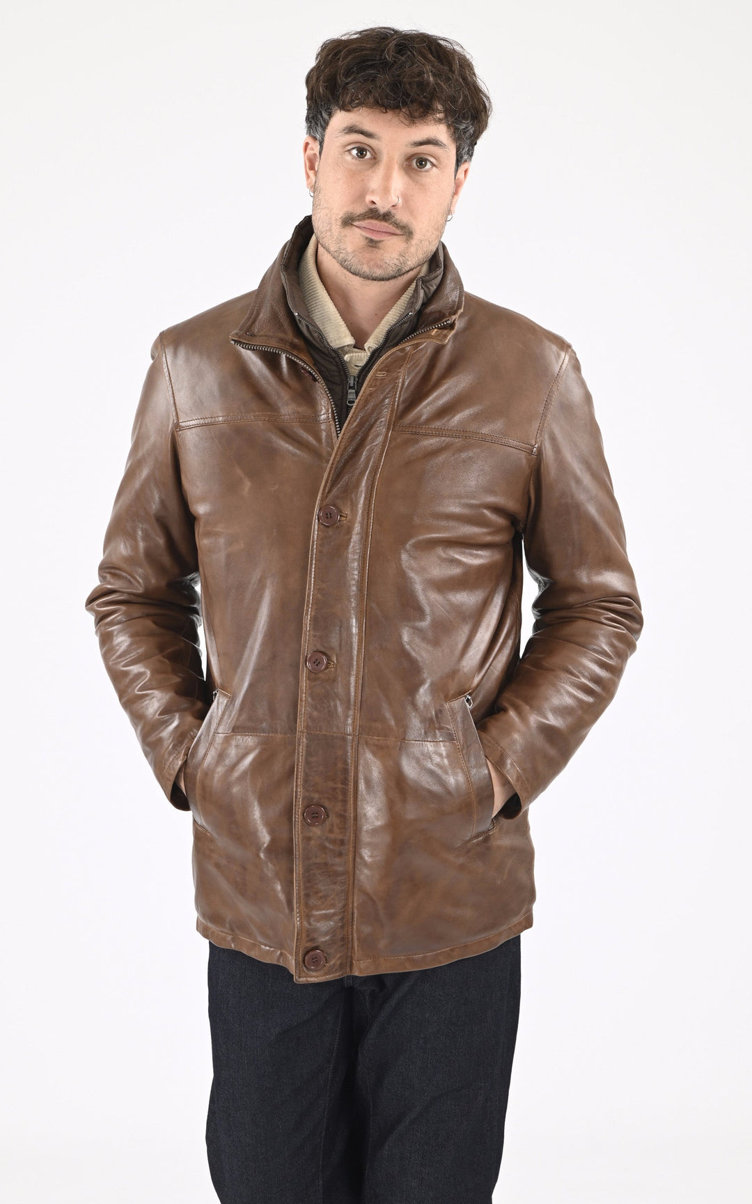 A "MOOSE 102872" Marron Daytona 73 3/4 Homme closed photo
