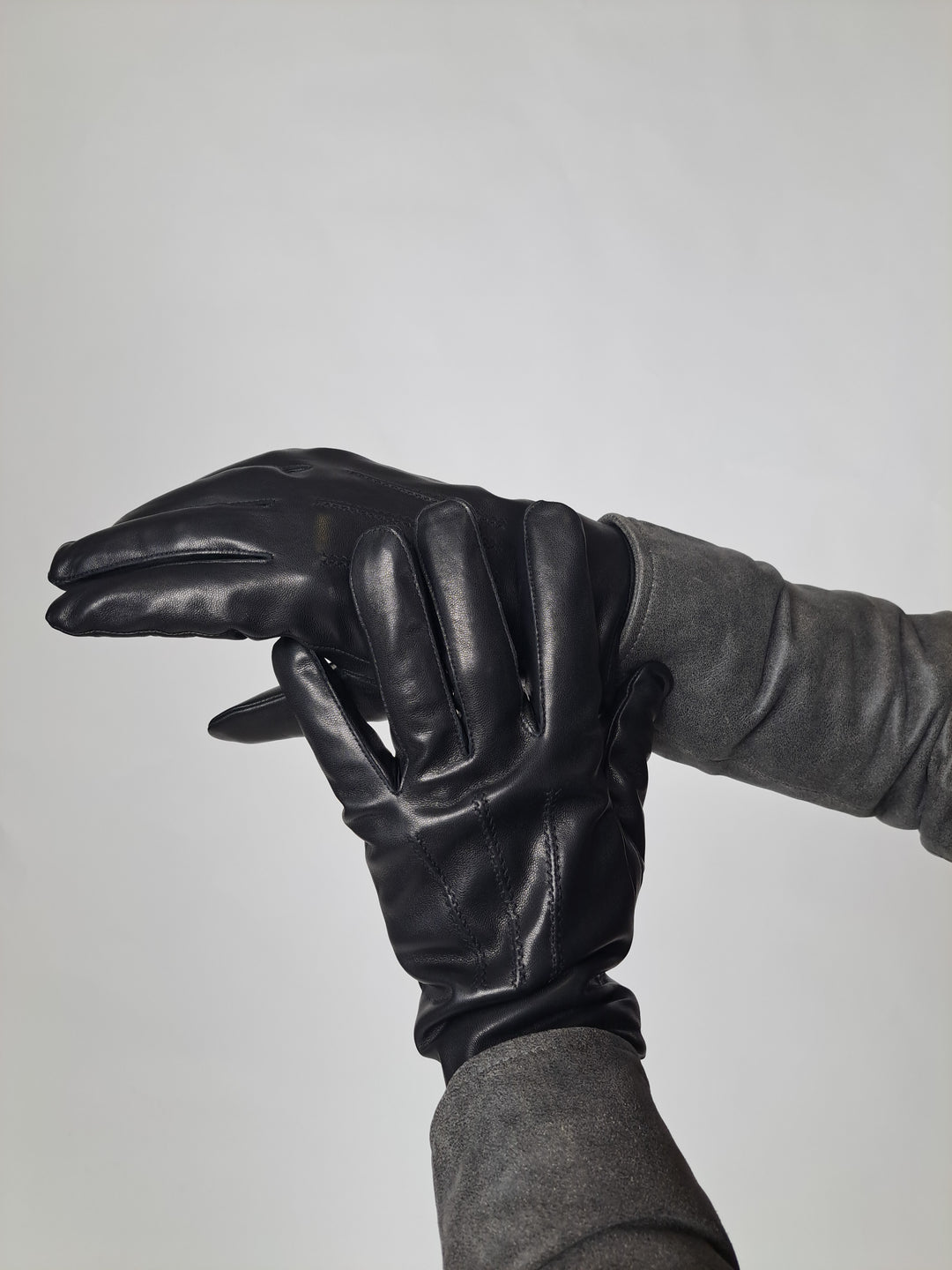 7607 Handske - Lamme Slink Læder - Tilbehør - Sort