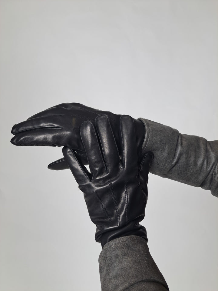 7607 Handske - Lamme Slink Læder - Tilbehør - Sort