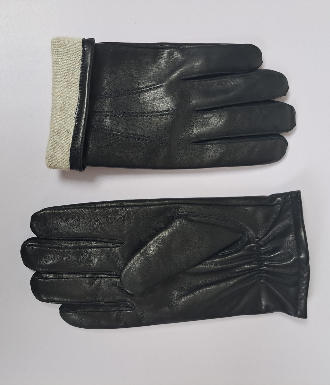 7607 Handske - Lamme Slink Læder - Tilbehør - Sort