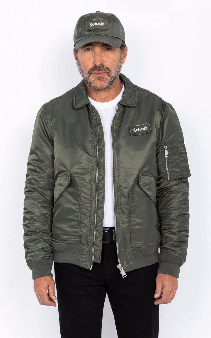 A "210100 RS" Kaki Schott Bomber Mixte opened photo