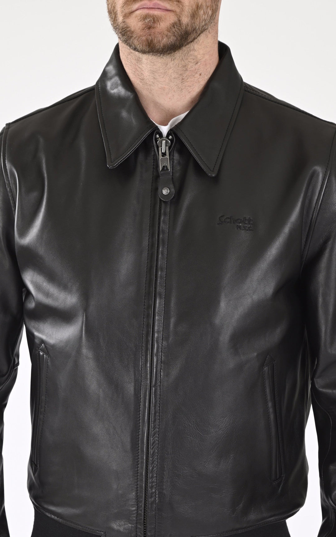 A "LC5100 RIB" Noir Schott Blouson Homme details photo