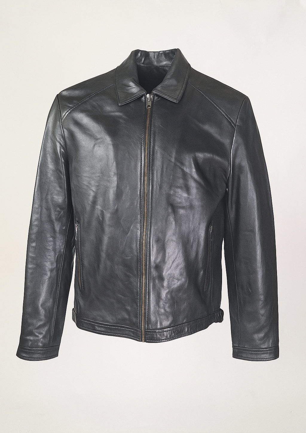 Ivar, 65 cm. - Lamb Polish Nappa Leather -Man - Black