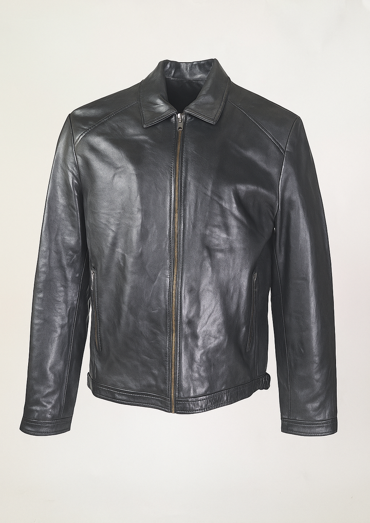 Ivar, 65 cm. - Lamb Polish Nappa Leather -Man - Black