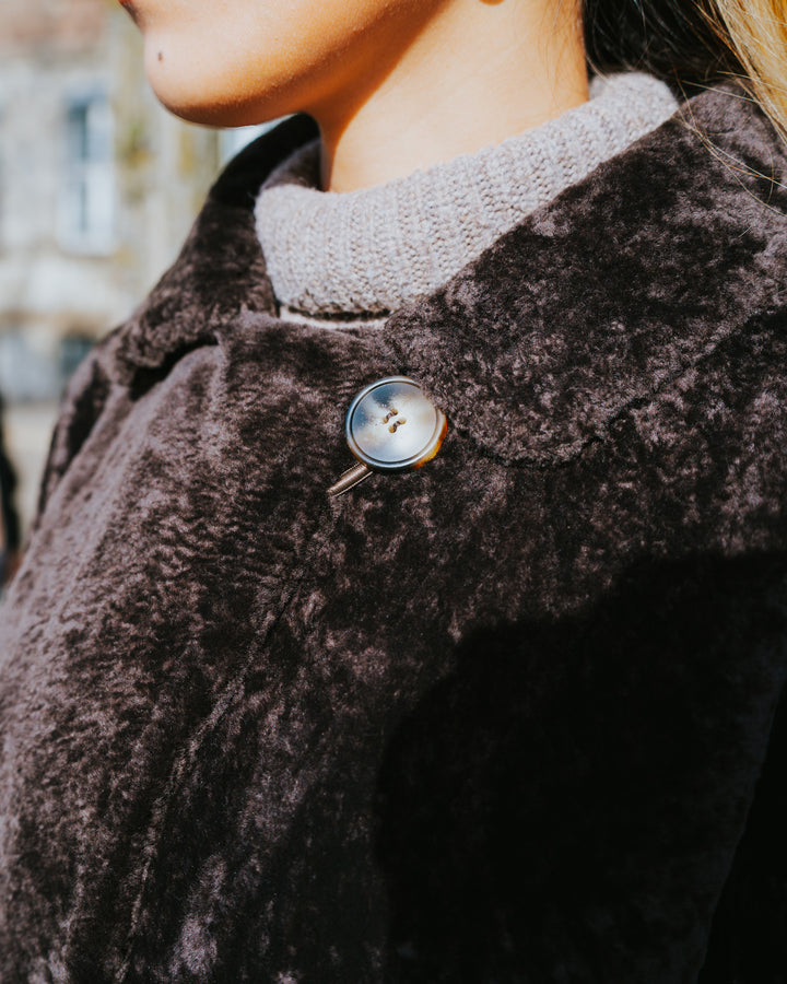 Izel, 95 cm. - Kragen - Nappa-Lamm - Damen - Braun