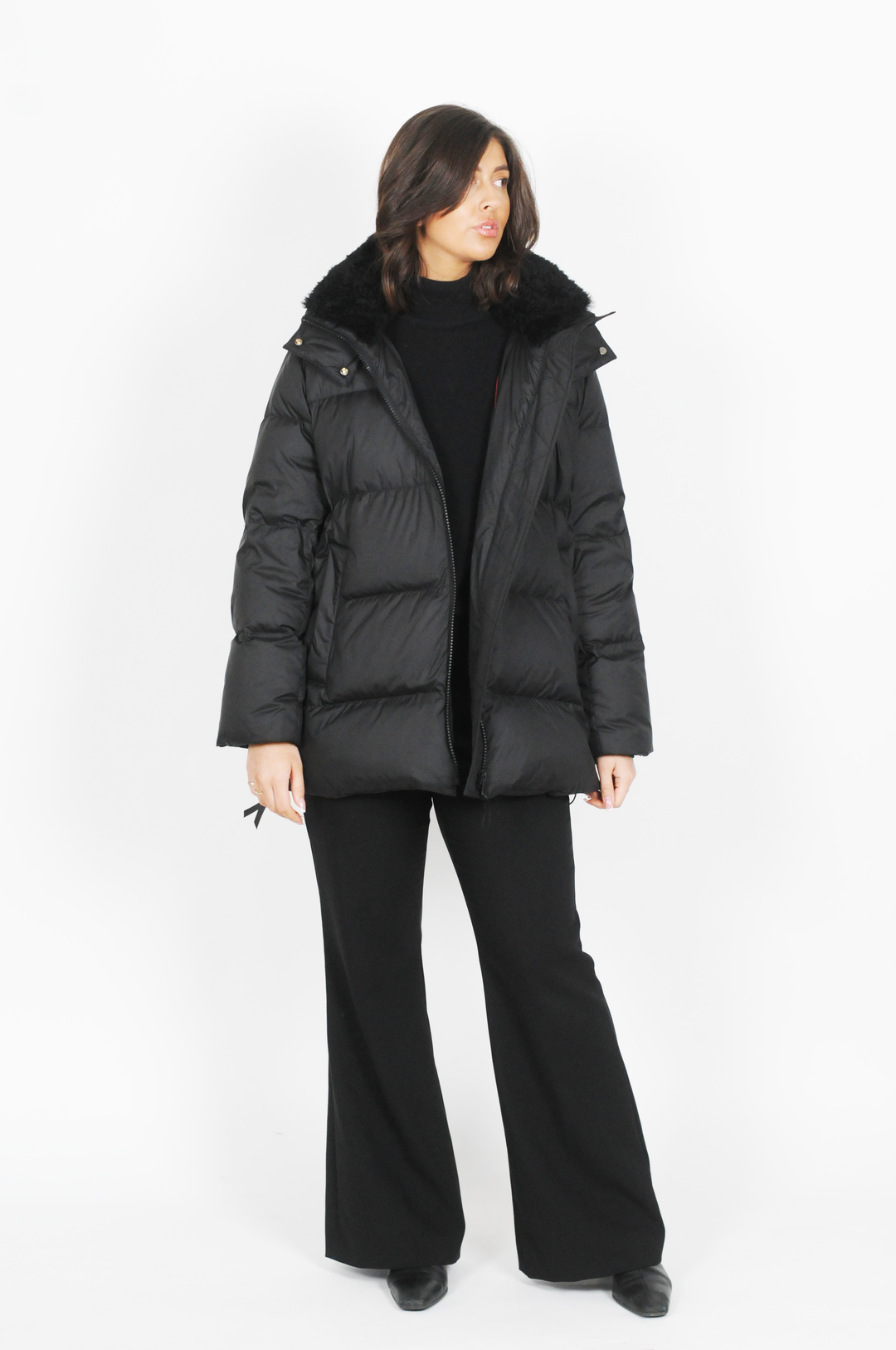 Hester, 75 cm. - Down Jacket With Hood - Women - Black