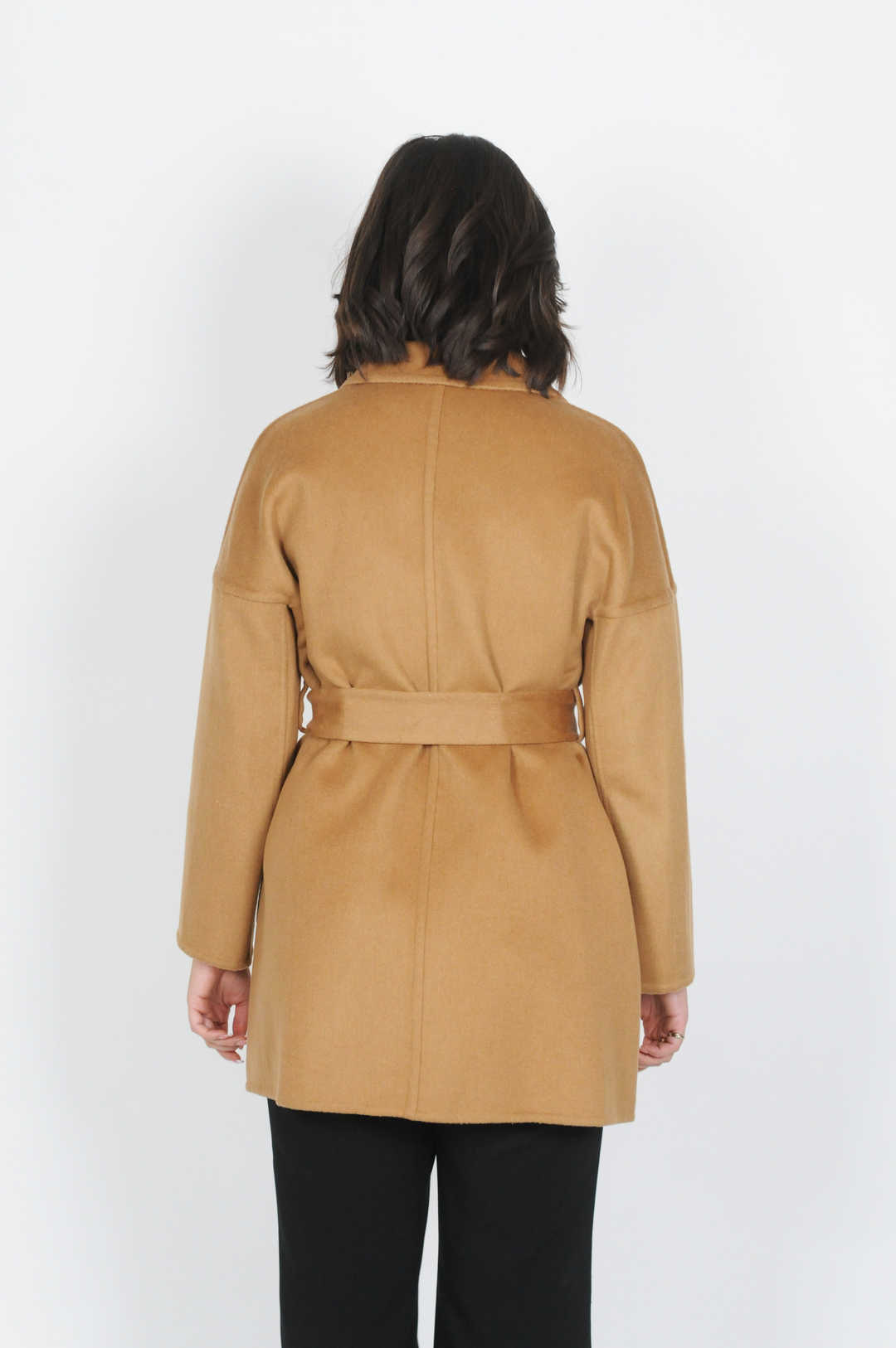 Heda, 85 cm. - Collar - Wool jacket - Women - Camel