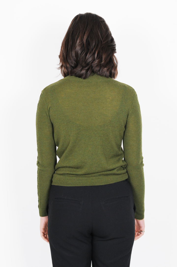 Pull MKI - 100% laine - accessoires - vert