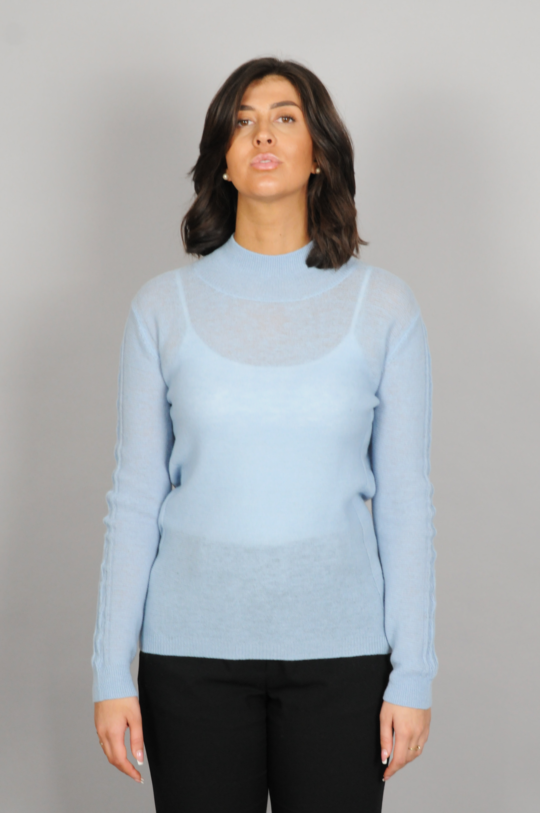 MKI Sweater - 100% Merino Uld - Dame - Lyseblå