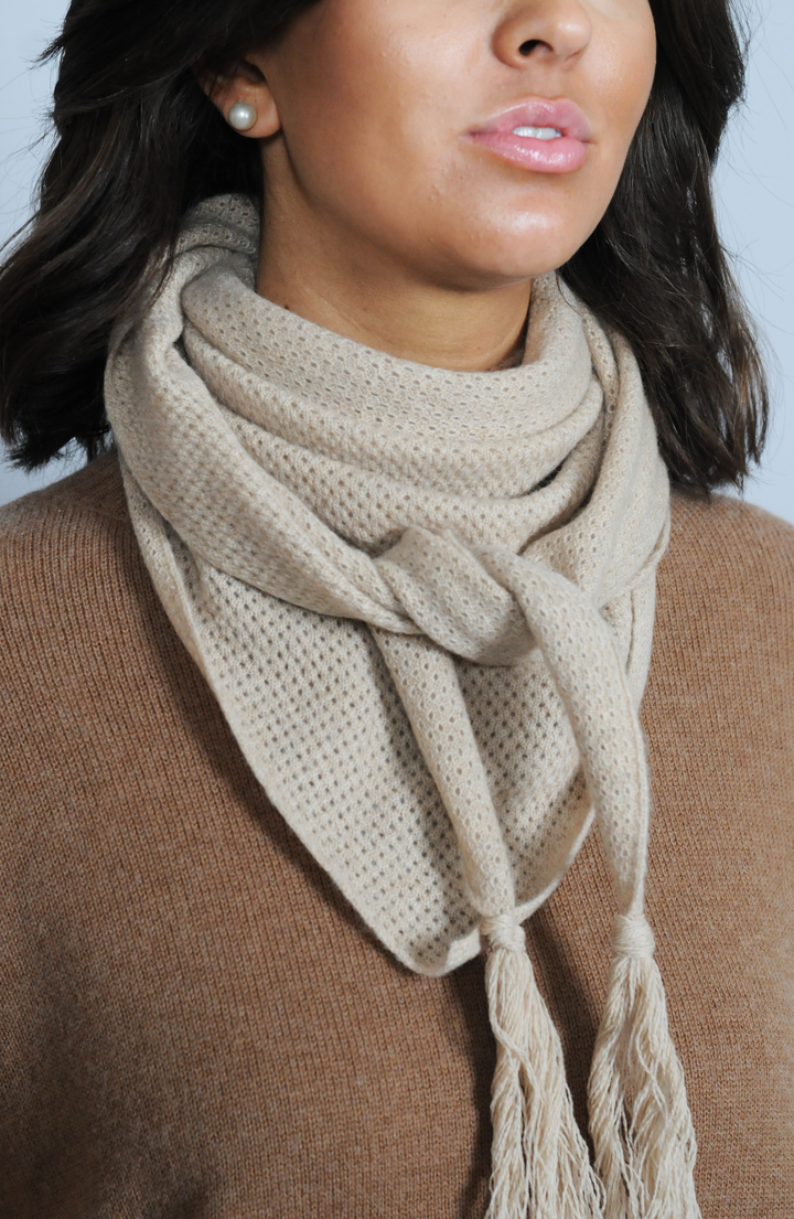 SY -1823 Scarf - 100% Purecashmere - Accesories - Rice Camel