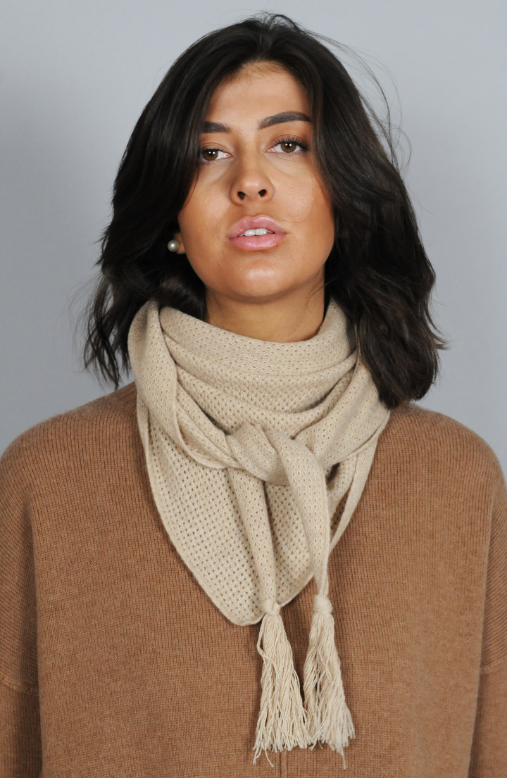 SY -1823 Scarf - 100% Purecashmere - Accesories - Rice Camel