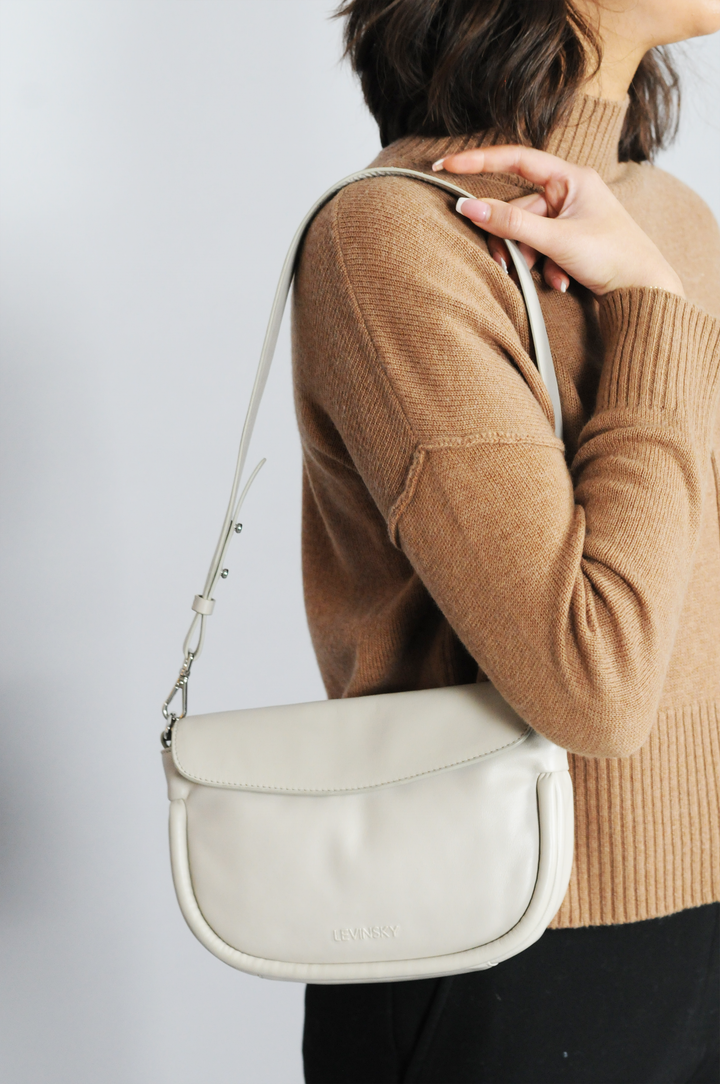 Umhängetasche 14840 - Ledertaschenzubehör - Beige