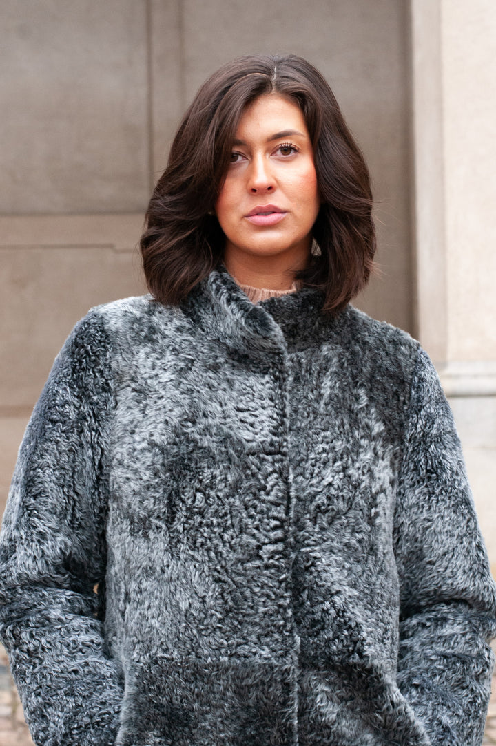 Innocente, 125 cm. - Krage - La Coon Lamb - Dam - Svart