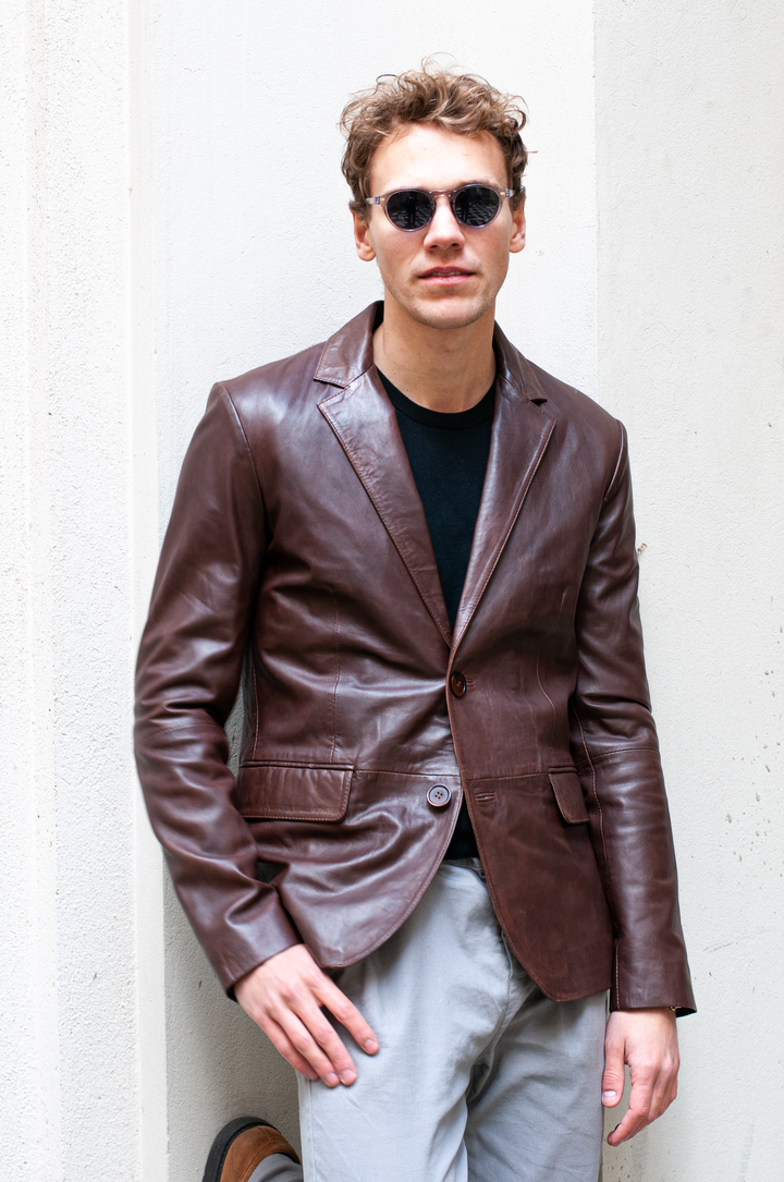 Rafel - Leather Jacket/Blazer - Mens - Copper Brown