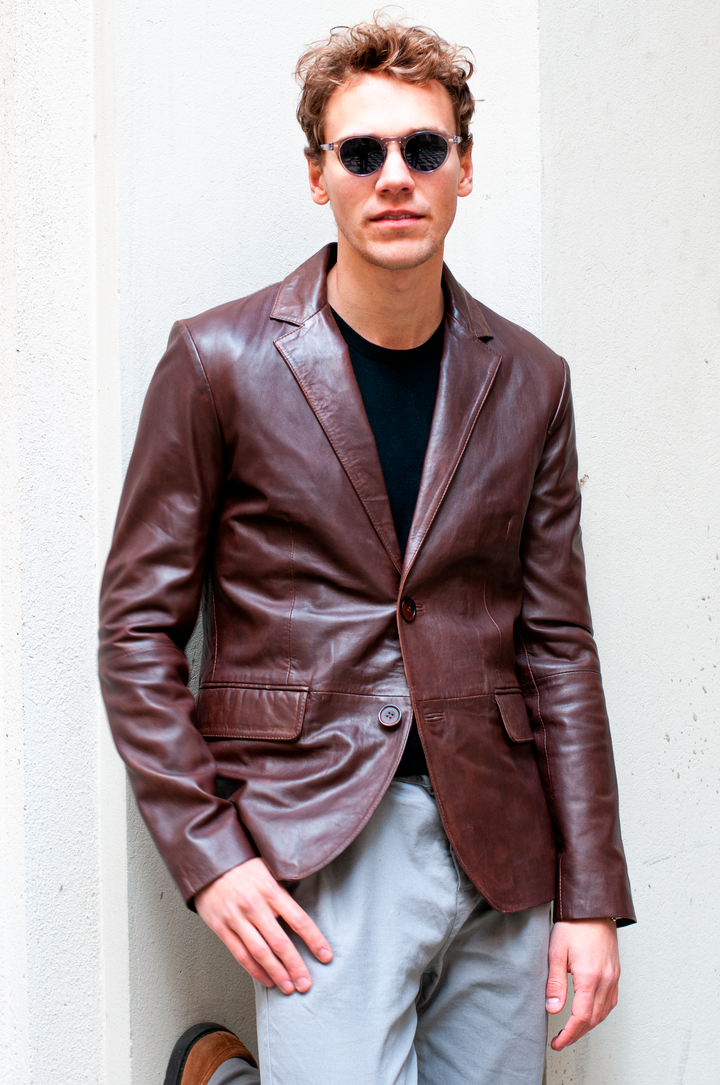 Rafel - Leather Jacket/Blazer - Mens - Copper Brown