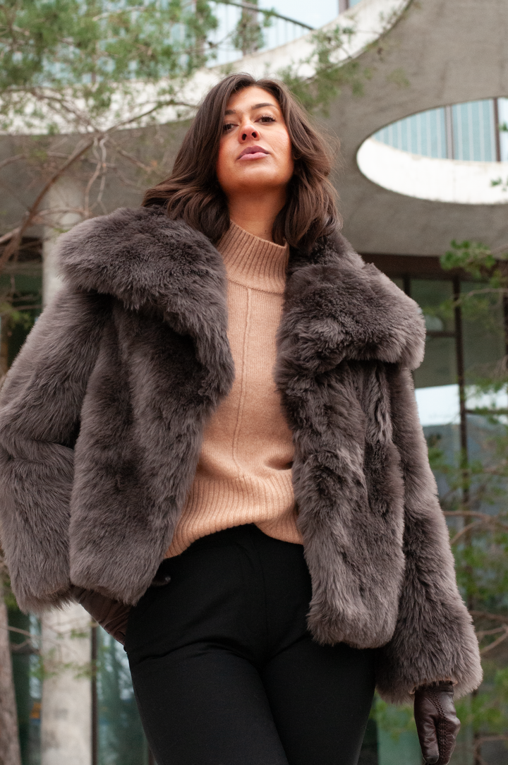 Irmine, 55 cm. - Krage - Toscana Lamb - Dam - Taupe