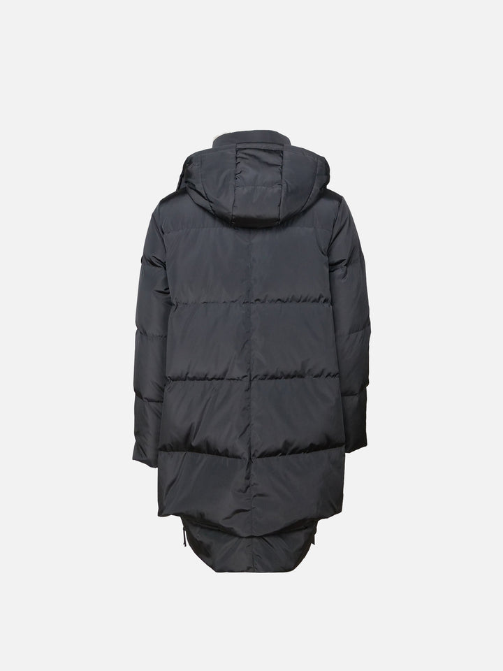 Heva, 90 cm. - Hood - Down jacket - Women - Black