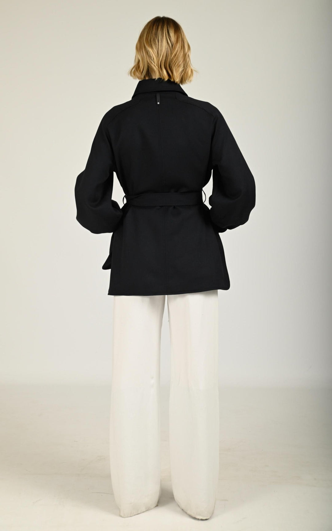 Trench Textile Femme Mackage, modèle Eugenia de couleur navy