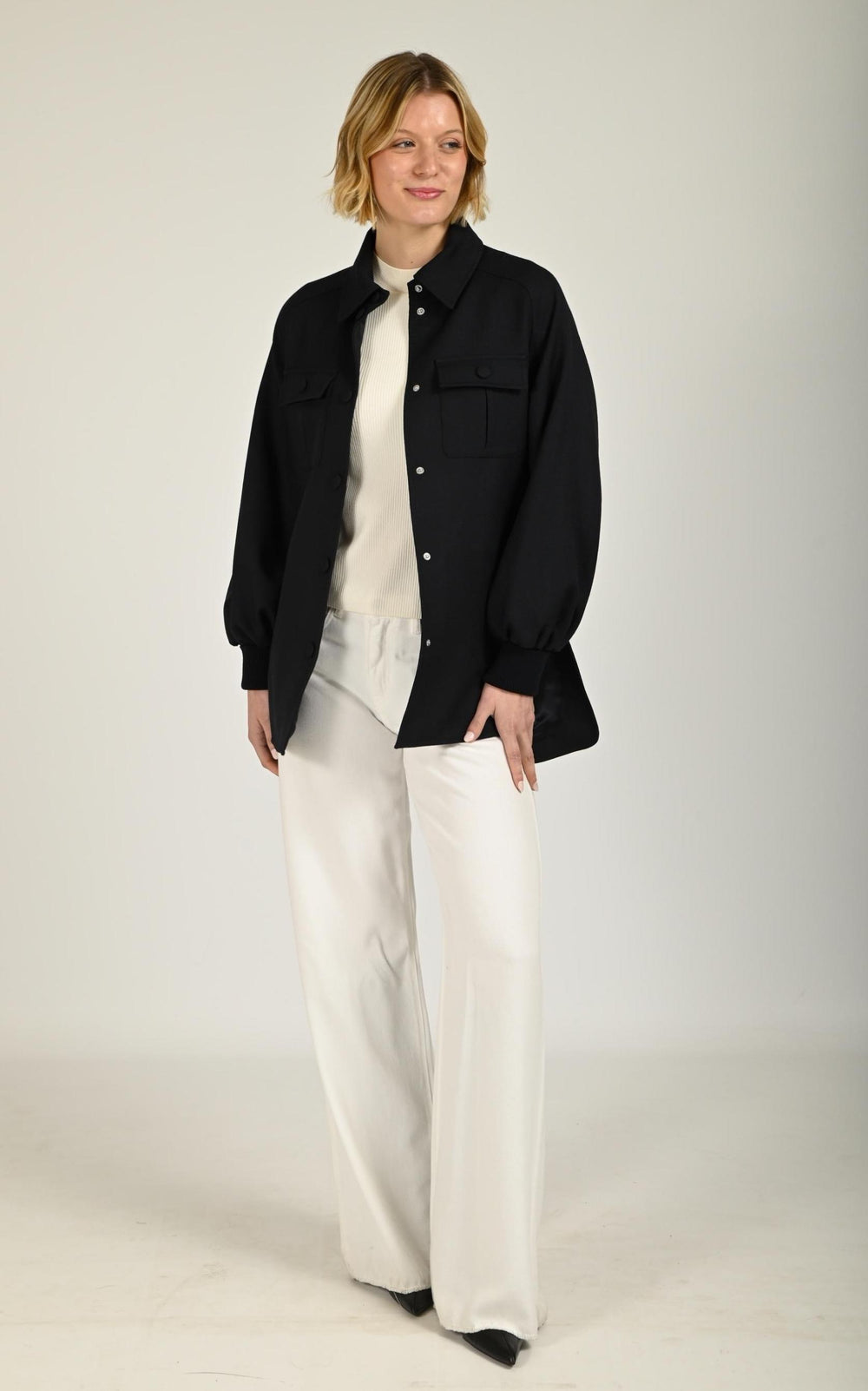 Trench Textile Femme Mackage, modèle Eugenia de couleur navy